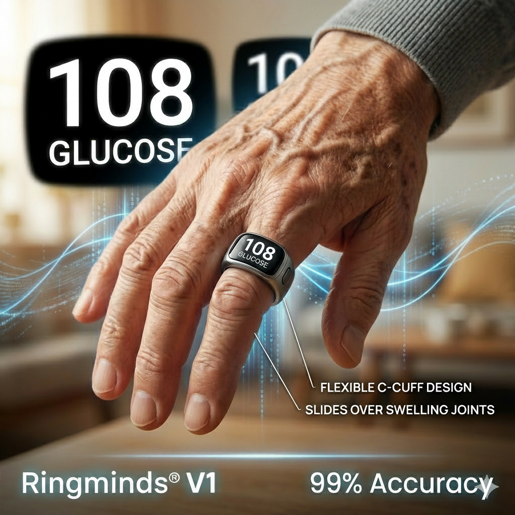 🎉 70% OFF Launch Offer🏆Ringminds® G1 Non-Invasive Smart Ring