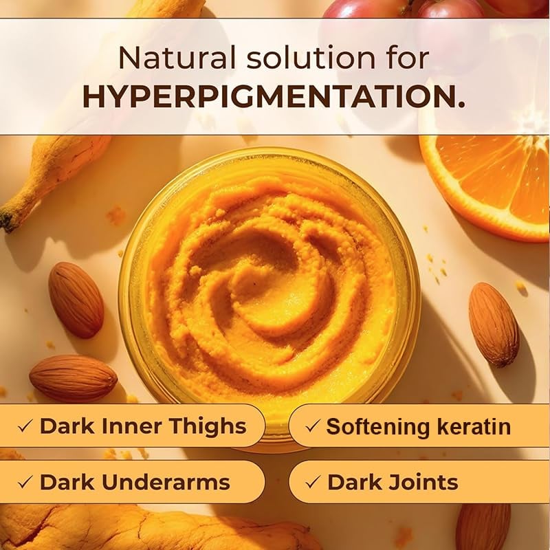 Turmeric Body Scrub, Botanical Skin Cleanser for Dullness & Uneven Tone