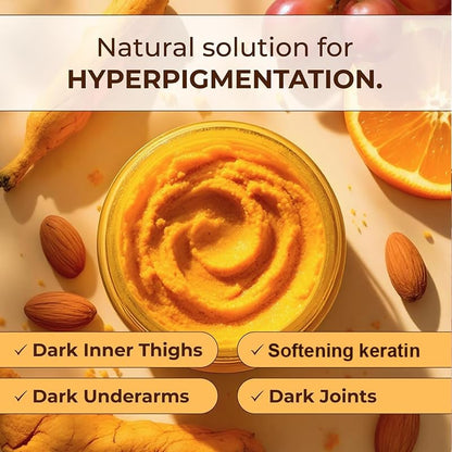 Turmeric Body Scrub, Botanical Skin Cleanser for Dullness & Uneven Tone