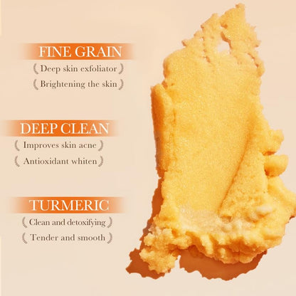 Turmeric Body Scrub, Botanical Skin Cleanser for Dullness & Uneven Tone