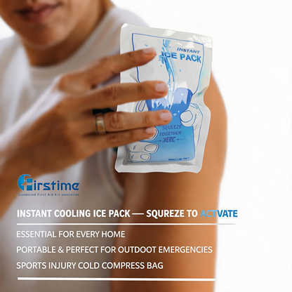 Rapid-Cooling Ice Pack- No water needed- no refrigeration required—simply give it a gentle squeeze.