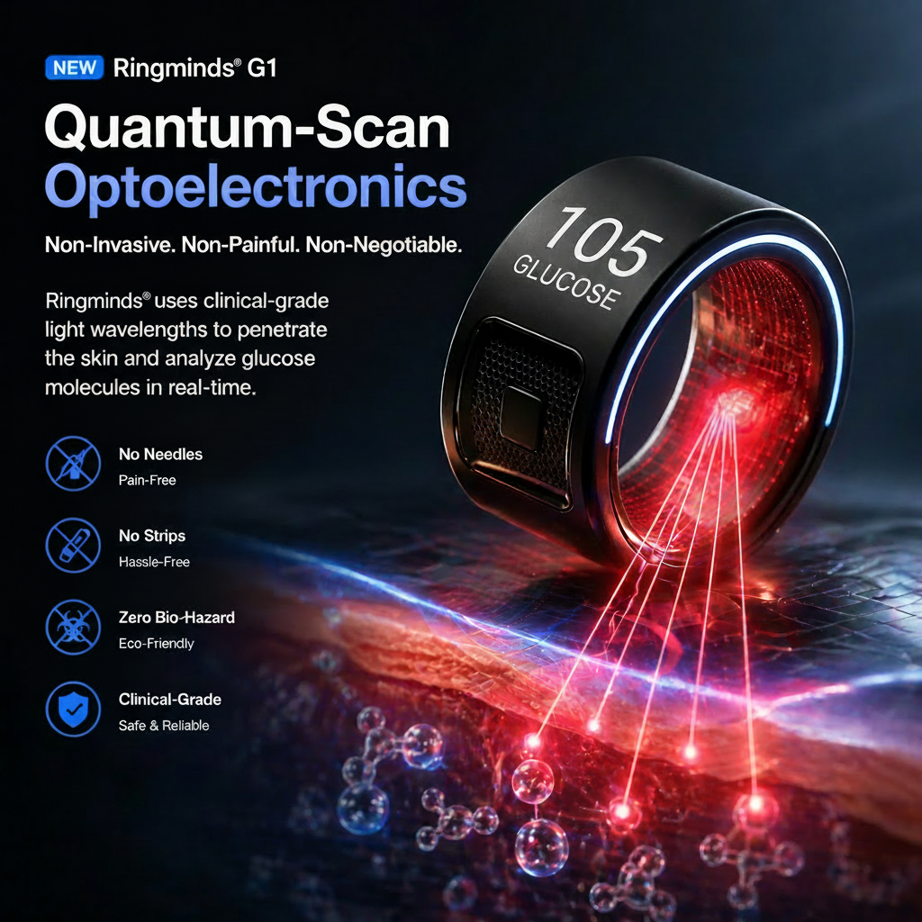 🎉 70% OFF Launch Offer🏆Ringminds® G1 Non-Invasive Smart Ring