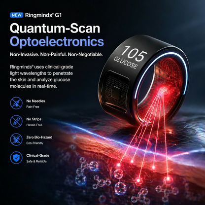 🎉 70% OFF Launch Offer🏆Ringminds® G1 Non-Invasive Smart Ring