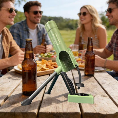 Beer Bottle Opener in Mortar Design, Automatic Bottle Cap Ejection with Push Mechanism, Beer Bottle Mortar Bottle Opener Fun, Funny Beer Mortar, Hands-Free Bottle Opener for Home Bar, Party