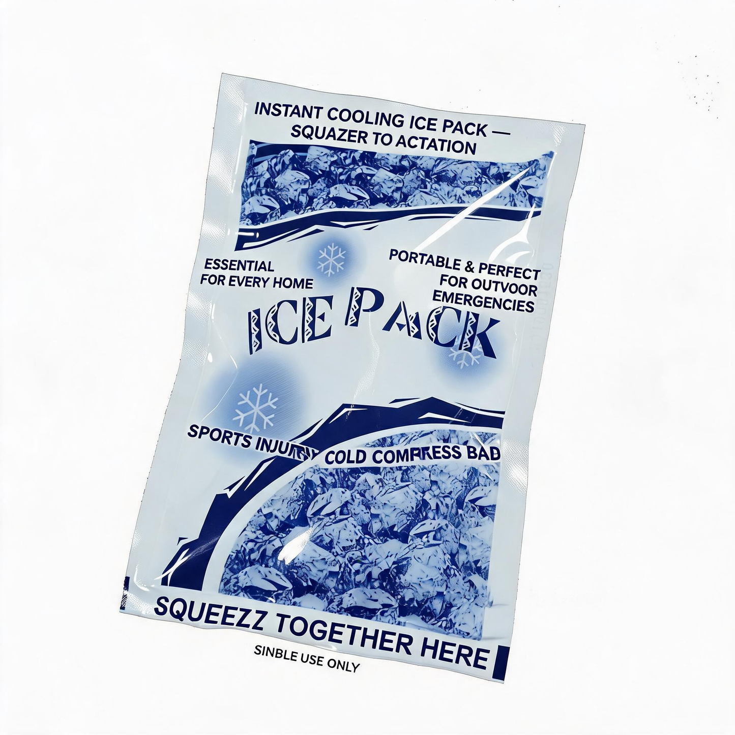 Rapid-Cooling Ice Pack- No water needed- no refrigeration required—simply give it a gentle squeeze.