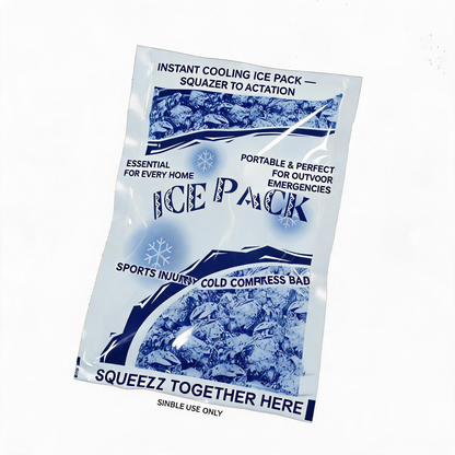 Rapid-Cooling Ice Pack- No water needed- no refrigeration required—simply give it a gentle squeeze.