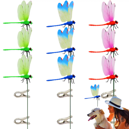 KLENIMORE™🪰 Dragonfly Clip Bug Repellent – Natural Fly & Mosquito Deterrent 🦟 | 3D Realistic Outdoor Garden Decor | Clip-On Hat, Backpack & Camping Gear