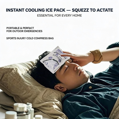 Rapid-Cooling Ice Pack- No water needed- no refrigeration required—simply give it a gentle squeeze.
