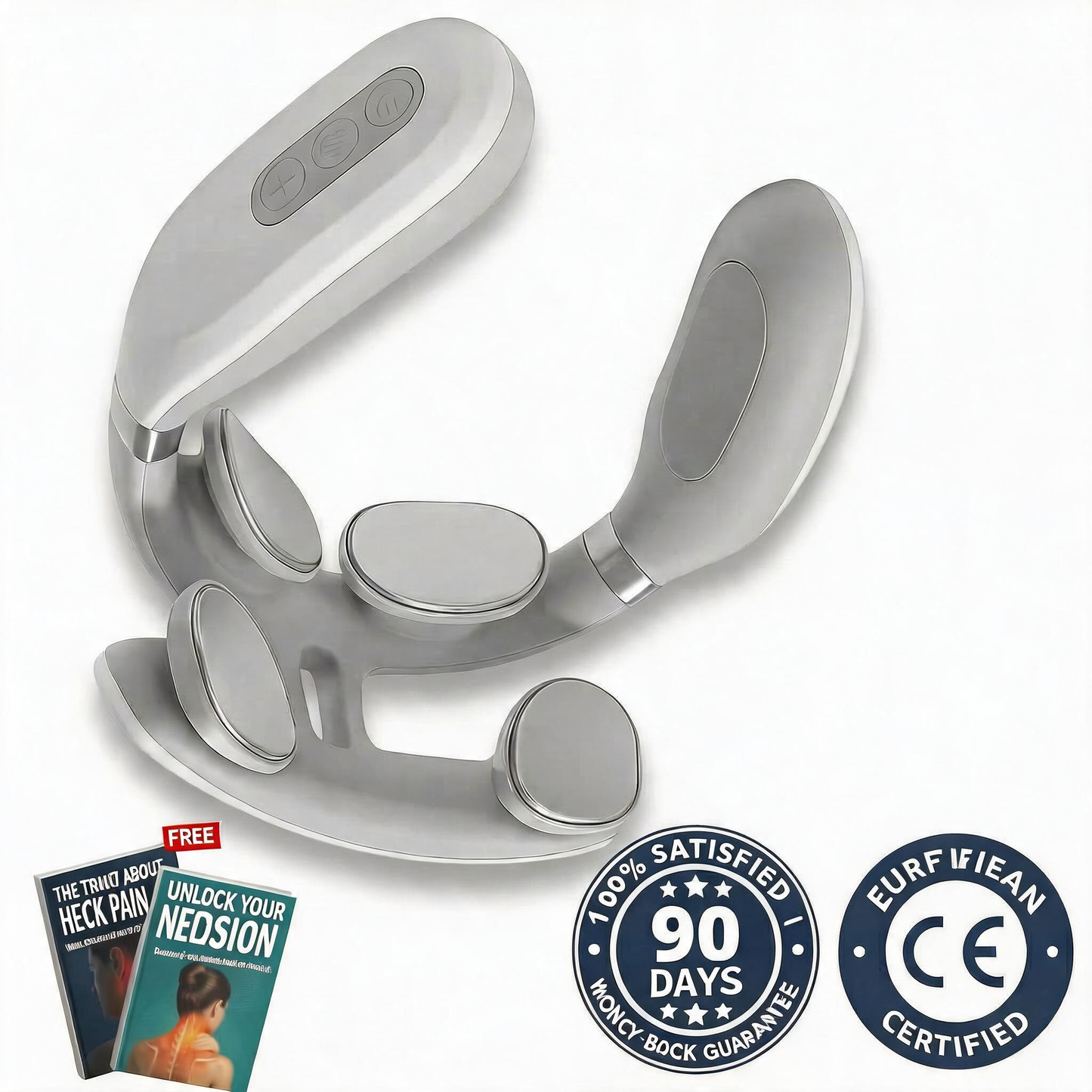 Cheeroll® Home Shoulder & Neck Massager — Cervical Care Device with Heating, Vibration, and Multi-functional Smart Pulse Technology