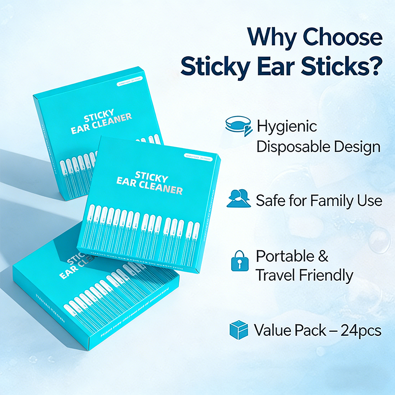 🔥Last Day 80% OFF👂KLENIMORE™ Sticky Ear Cleaning Sticks – Gentle, Visible Ear Care