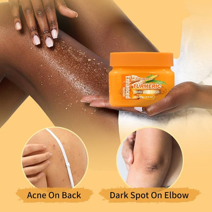 Turmeric Body Scrub, Botanical Skin Cleanser for Dullness & Uneven Tone