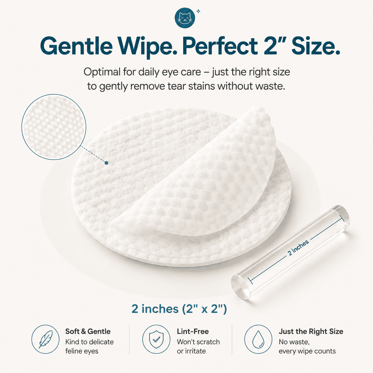 Gentle, No-Sting Cat Eye Wipes – Removes & Prevents Tear Stains