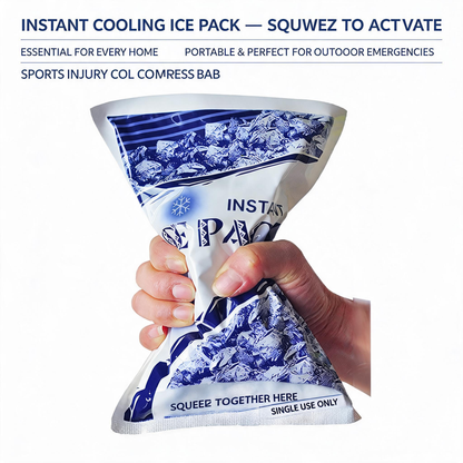 Rapid-Cooling Ice Pack- No water needed- no refrigeration required—simply give it a gentle squeeze.