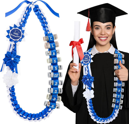 🎓 KLENIMORE™ 2026 Graduation Money Lei with Cash Holder 💵✨ 48 Inch Extra Long Braided Ribbon Lei 🎀 DIY Graduation Garland for Cash Gifts 💰 Class of 2026 Grad Party Decorations 🎉