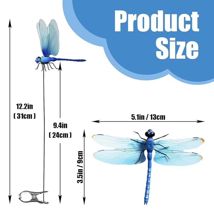KLENIMORE™🪰 Dragonfly Clip Bug Repellent – Natural Fly & Mosquito Deterrent 🦟 | 3D Realistic Outdoor Garden Decor | Clip-On Hat, Backpack & Camping Gear