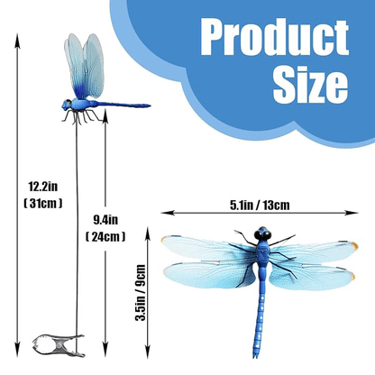 KLENIMORE™🪰 Dragonfly Clip Bug Repellent – Natural Fly & Mosquito Deterrent 🦟 | 3D Realistic Outdoor Garden Decor | Clip-On Hat, Backpack & Camping Gear