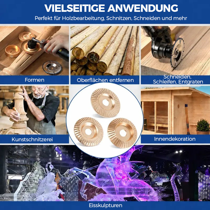 Hochleistungs-Holzschnitzscheiben-Set (3-teilig)