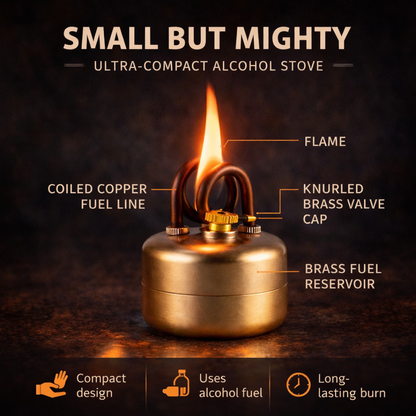 KLENIMORE™ Portable Titanium Folding Stove – No Setup, No Gas Needed