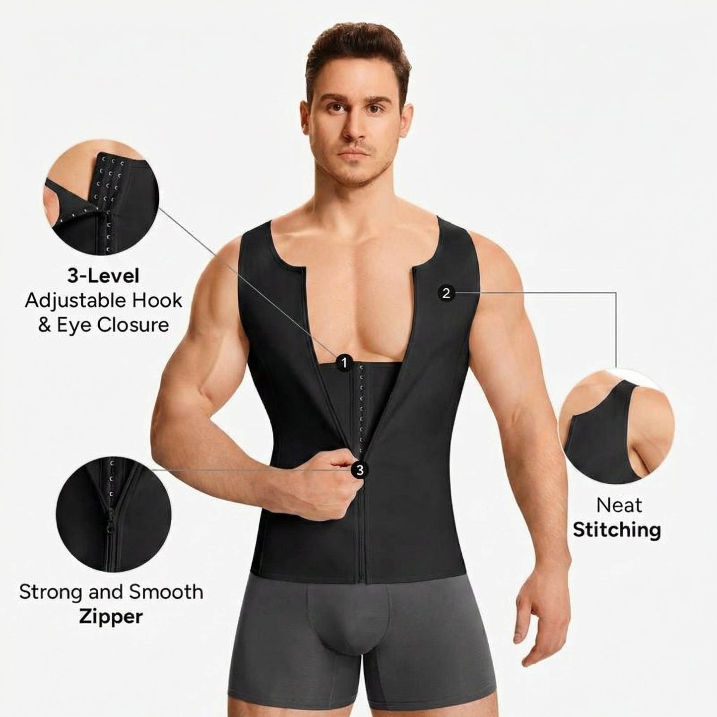 💪Men’s Shapewear Vest — Clinically Designed Compression for Instant Slimming & All-Day Comfort 💪✨