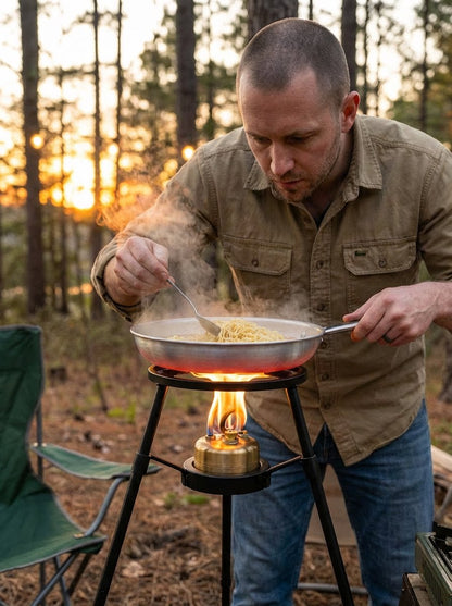 KLENIMORE™ Portable Titanium Folding Stove – No Setup, No Gas Needed