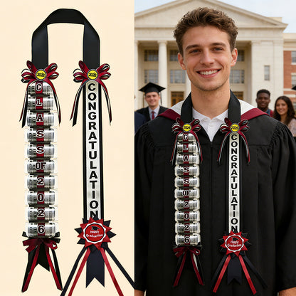 🎓 KLENIMORE™ 2026 Graduation Money Lei with Cash Holder 💵✨ 48 Inch Extra Long Braided Ribbon Lei 🎀 DIY Graduation Garland for Cash Gifts 💰 Class of 2026 Grad Party Decorations 🎉