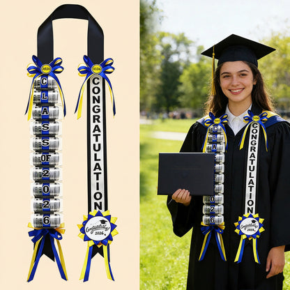 🎓 KLENIMORE™ 2026 Graduation Money Lei with Cash Holder 💵✨ 48 Inch Extra Long Braided Ribbon Lei 🎀 DIY Graduation Garland for Cash Gifts 💰 Class of 2026 Grad Party Decorations 🎉