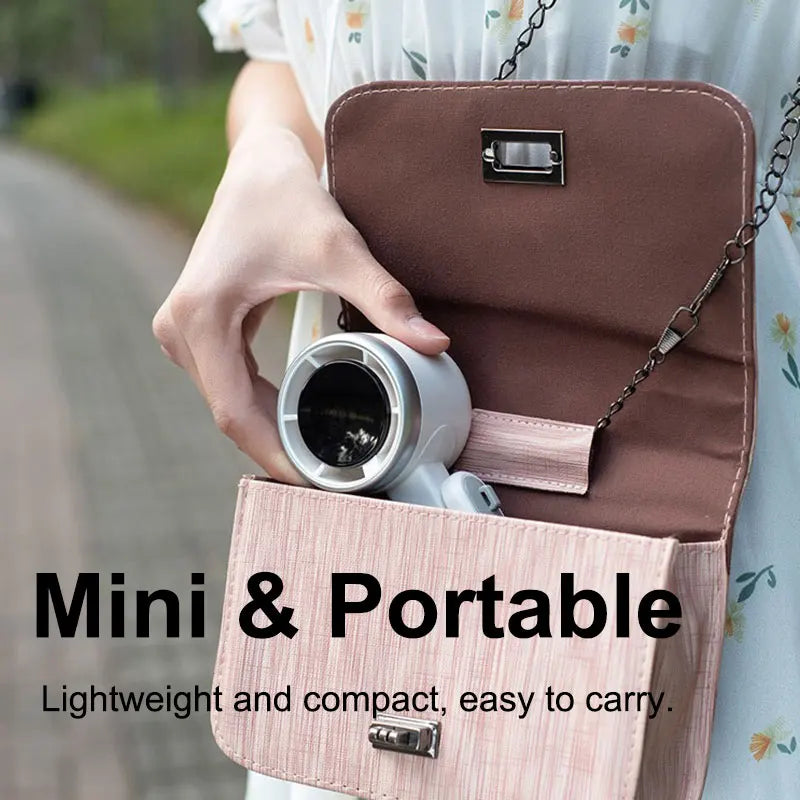 Cheeroll® Portable Handheld Electric Fan – 5-Speed Ice Cooling with LED Display