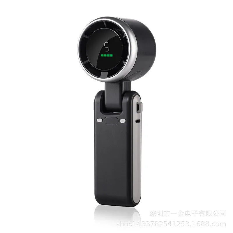 Cheeroll® Portable Handheld Electric Fan – 5-Speed Ice Cooling with LED Display