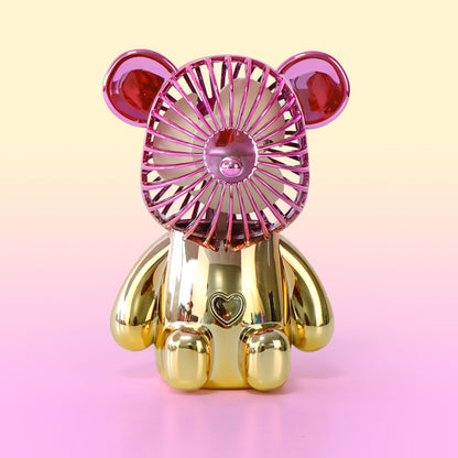 🔥HOT SALE TODAY❄️ Designer Bear Mini Fan 🐻 – Powerful Pocket Cooling Fan with Quiet Rechargeable Airflow