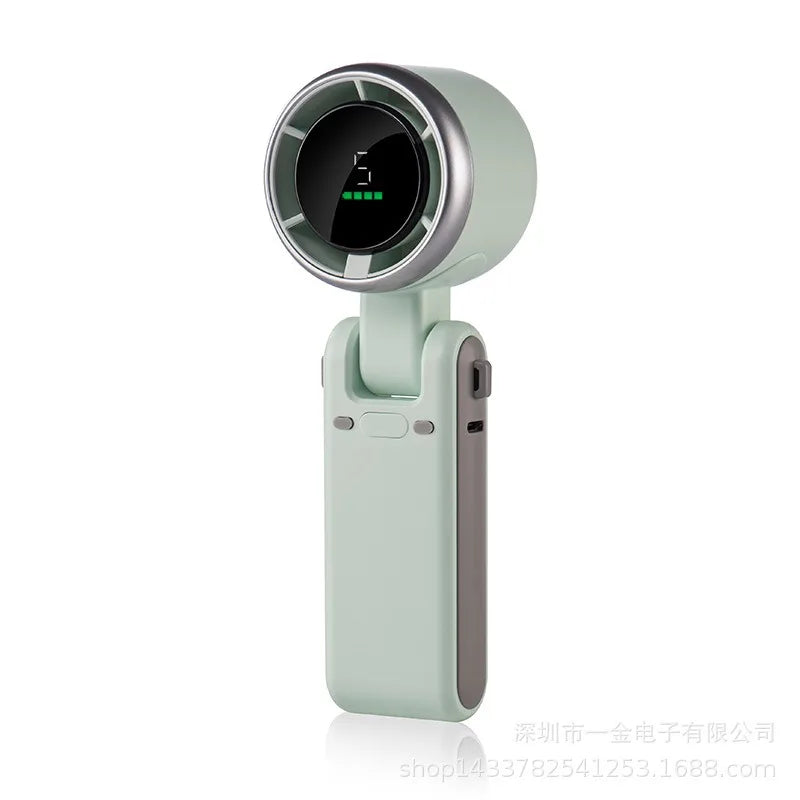 Cheeroll® Portable Handheld Electric Fan – 5-Speed Ice Cooling with LED Display