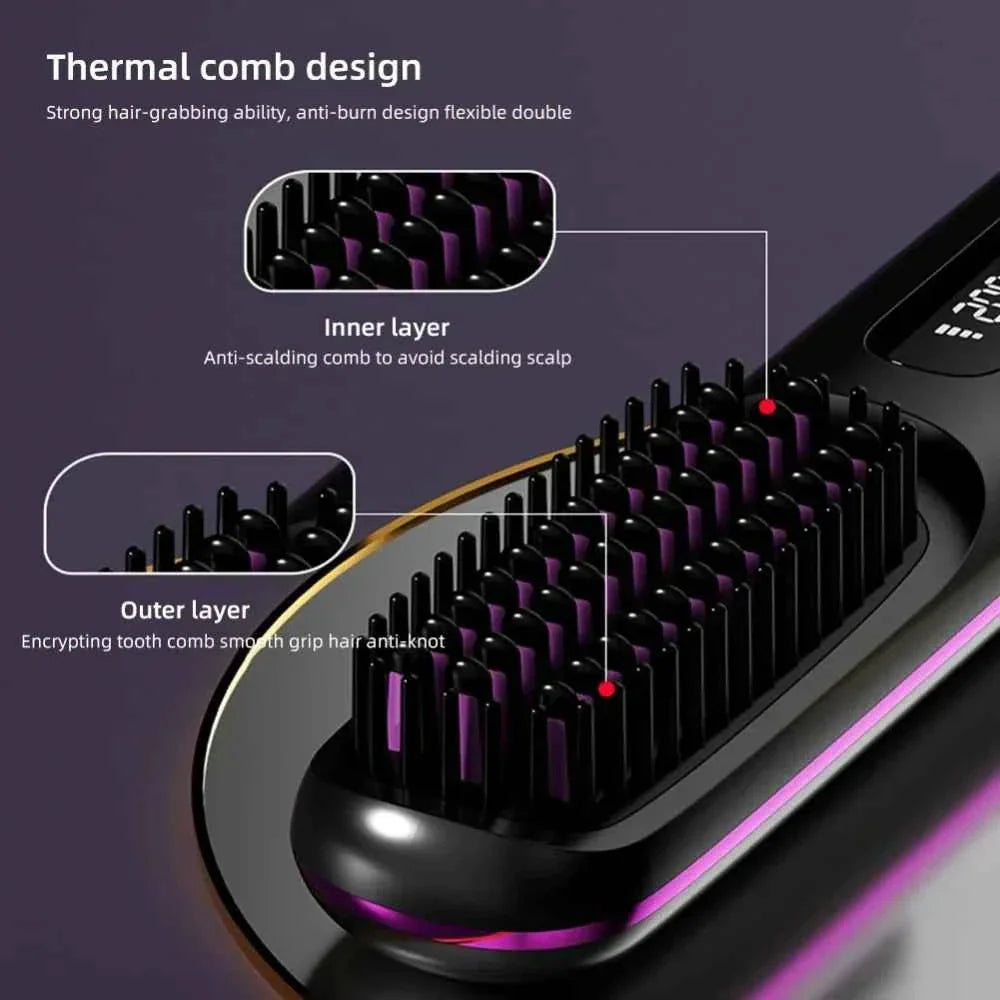 KLENIMORE™🌟Pro Cordless Ionic Hair Straightening Brush 🔥 50% OFF Today Only – Over 10,000 Happy Customers