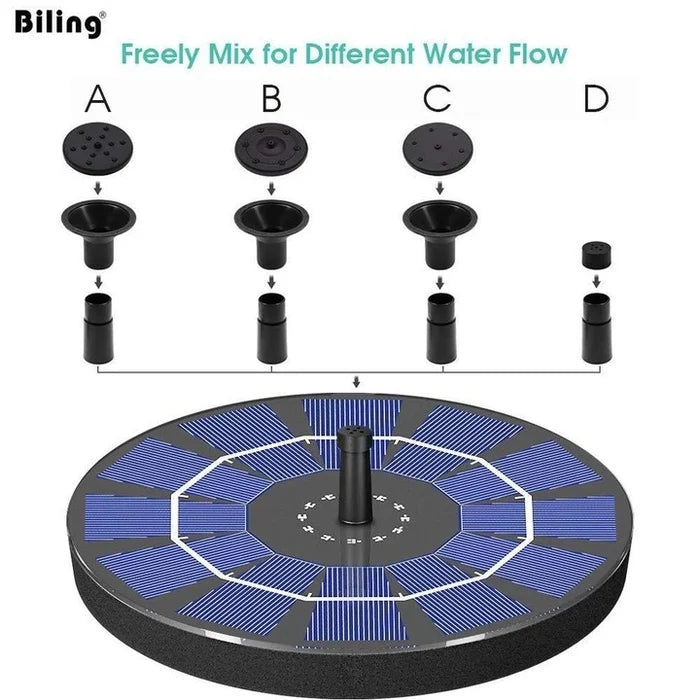 🔥Hot Sales 56% OFF🔥KLENIMORE™ Solar Fountain, Solar Powered Bird Bath Fountain Pump with 4 Nozzles 1.4W Solar Panel Kit Water Pump, Outdoor Watering Submersible Pump for Pond, Pool, Garden, Fish Tank