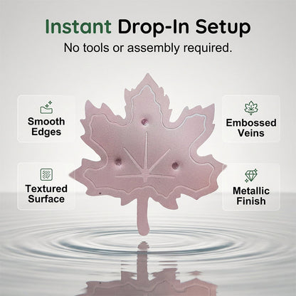 Universal maple leaf shaped water purifier for birdbaths