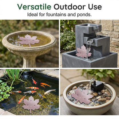 Universal maple leaf shaped water purifier for birdbaths