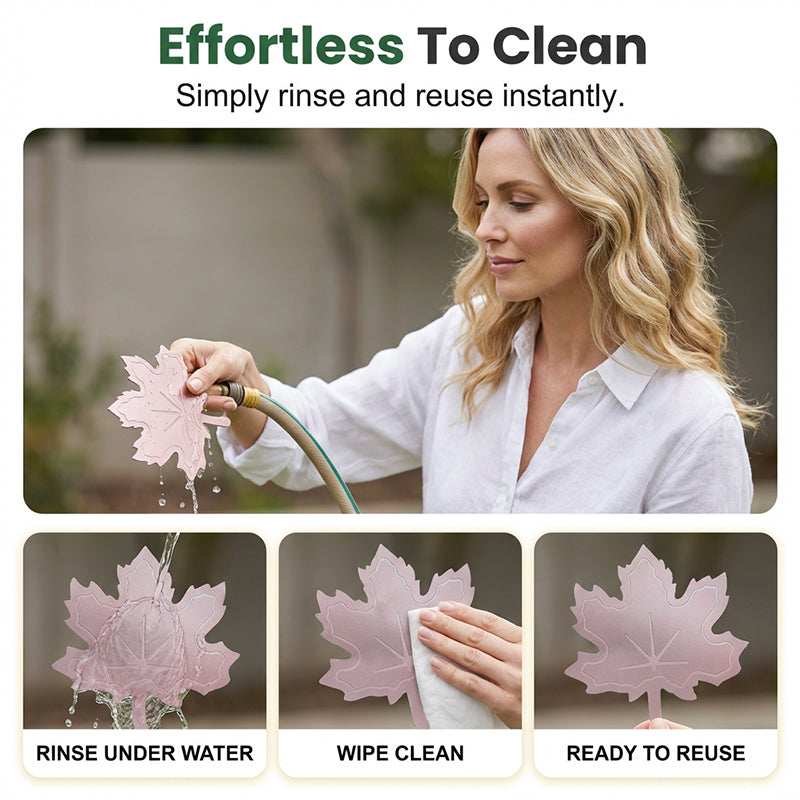 Universal maple leaf shaped water purifier for birdbaths