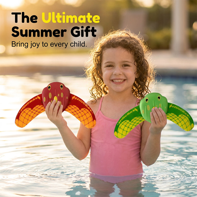 Water-Powered Manta Ray Toy Underwater Pool Toy—Equipped with self-propelled jet propulsion and adjustable fins, this pool diving toy glides smoothly underwater.